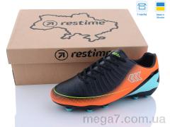 Футбольная обувь, Restime оптом DW023027-2 black-orange