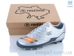 Футбольная обувь, Restime оптом DMB23667-2 silver-orange