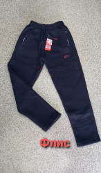 Спортивные штаны мужские на флисе (dark blue) оптом 42107598 01-5