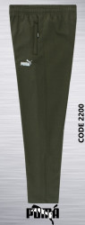 Спортивные штаны мужские на флисе БАТАЛ (хаки)  оптом 16809743 2200-50