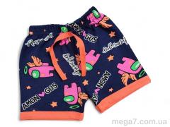 Шорты, Kids-modnik оптом 4838-1 синьо-помаранчевий