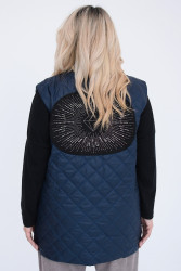 Жилетки жіночі БАТАЛ (темно-синій) оптом