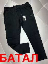 Спортивные штаны мужские БАТАЛ на флисе (черный) оптом Турция 83671592 01-4