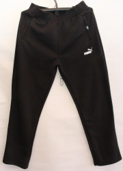 Спортивные штаны мужские БАТАЛ на флисе (black) оптом 70394826 01-5