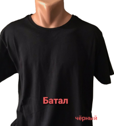Футболки мужские БАТАЛ (черный) оптом 72815946 03-45