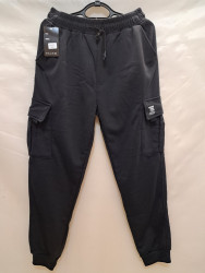 Спортивные штаны мужские БАТАЛ на флисе (dark blue) оптом 48516792 6070-22