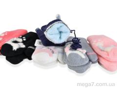 Варежки, PAIDI оптом 1001 (кішка з пищалкою) mix