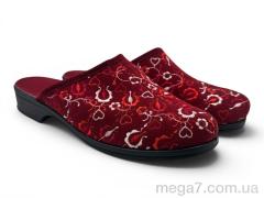 Тапки, Rai shoes оптом 56425401 бордовий