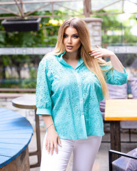 Рубашки женские ПОЛУБАТАЛ оптом FASHION COTTON 47210358 1834-9