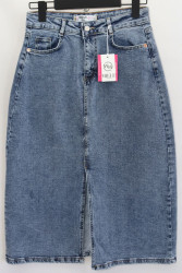 Юбки джинсовые женские MIELE WOMAN БАТАЛ оптом 76145829 407-61