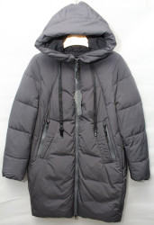Куртки зимние женские QIANZHIDU ПОЛУБАТАЛ (grey) оптом 31980756 M925002-44