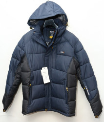 Термо-куртки зимние мужские на меху (темно синий) оптом 43591820 D28-85