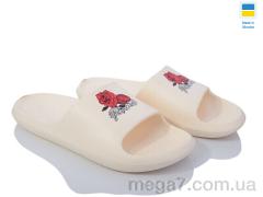 Шлепки, Favorit оптом FПЖ45 декор троянда беж