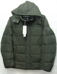 Куртки зимние мужские БАТАЛ (темно-зеленый) оптом 35421967 H2302-2