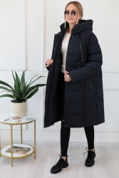 Куртки зимние женские БАТАЛ (черный) оптом Китай 16079243 9606-41