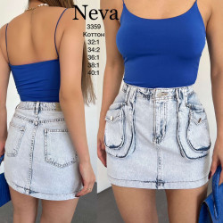 Юбки джинсовые женские NEVA оптом 31827956 3359-5