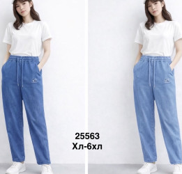 Джинсы женские ПОЛУБАТАЛ (светло-голубой) оптом 78304561 25563-22