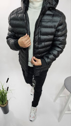 Куртки зимние мужские БАТАЛ на флисе (черный) оптом Китай 19324708 05-2