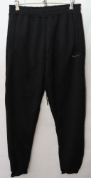 Спортивные штаны мужские БАТАЛ на флисе (black) оптом 92064378 05-20