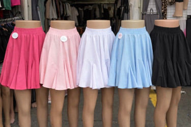 Юбки женские (голубой) оптом 63481972 777-130