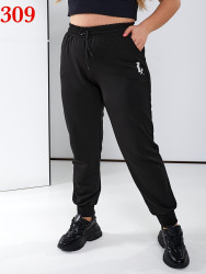 Спортивные штаны женские БАТАЛ (черный) оптом Турция 40152679 309-52