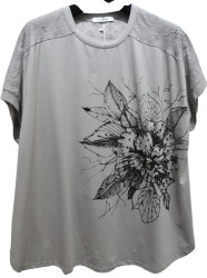 Футболки женские БАТАЛ оптом Kiss Me 85671230 7119-100