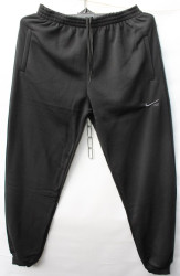 Спортивные штаны мужские БАТАЛ на флисе (черный) оптом 82734506 07 -48