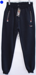 Спортивные штаны мужские на флисе (dark blue) оптом 75038142 6288-28