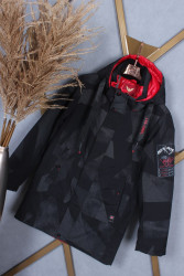 Куртки демисезонные юниор (black) оптом 56970283 L1-102