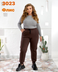 Спортивні штани БАТАЛ на флісі жіночі оптом