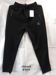 Спортивные штаны мужские на флисе (black) оптом 34502698 02-6