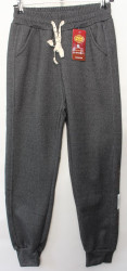 Спортивные штаны женские БАТАЛ на меху (grey) оптом 04839127 SY008-42