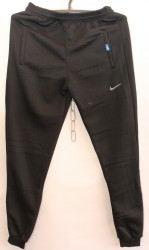 Спортивные штаны мужские на флисе (black) оптом 63487520 02-9