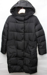 Куртки зимние женские QIANZHIDU ПОЛУБАТАЛ (black) оптом 40671359 M012005-51