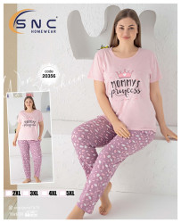 Ночные пижамы женские БАТАЛ оптом 95428670 20356-4