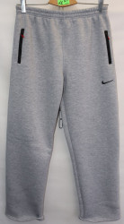 Спортивные штаны мужские на флисе (gray) оптом 64013579 06-64