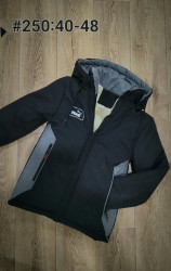 Куртки зимние юниор на меху (black) оптом 48973265 530-20