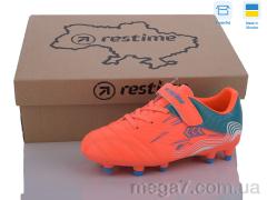 Футбольная обувь, Restime оптом DDB24173-2 orange-cyan
