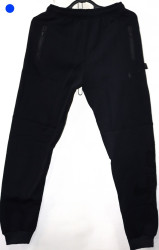 Спортивные штаны мужские на флисе (dark blue) оптом 96384127 05-46