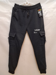 Спортивные штаны мужские на флисе (gray) оптом 61084237 6085-19