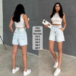 Шорты джинсовые женские ZEO BASIC оптом 85927016 4260-2