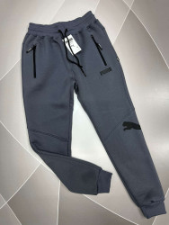 Спортивные штаны мужские на флисе (серый) оптом Турция 84561092 01-5