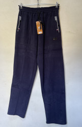 Спортивные штаны мужские БАТАЛ на флисе (dark blue) оптом 06259137 07-22