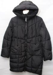 Куртки зимние женские QIANZHIDU ПОЛУБАТАЛ (black) оптом 79835216 M911018-1