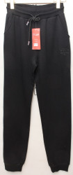 Спортивные штаны женские JJF на меху (черный) оптом 85749160 JW5032-42