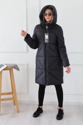 Куртки зимние женские QIA GE (черный) оптом Китай 86931704 5319-23