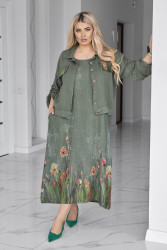 Костюмы женские БАТАЛ оптом Италия 43085129 2045-66