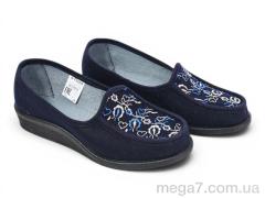 Тапки, Rai shoes оптом 56125218 синій вишивка