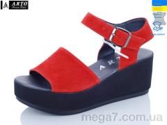 Босоножки, ARTO оптом 352 красный замш