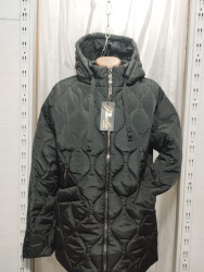 Куртки зимние женские БАТАЛ (черный) оптом 50126398 01-4